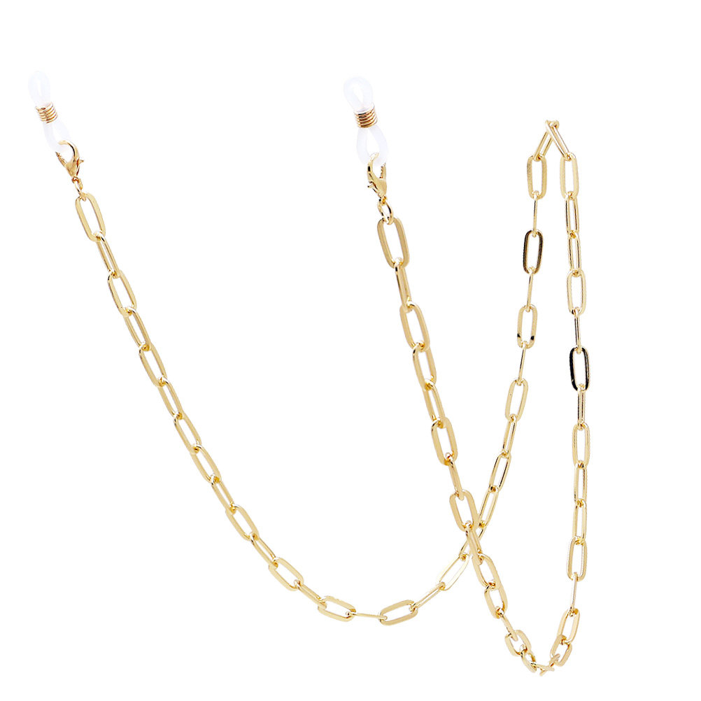 Metal Gold Paperclip Link Eyeg - огляд і ціна Mask Chain Holder